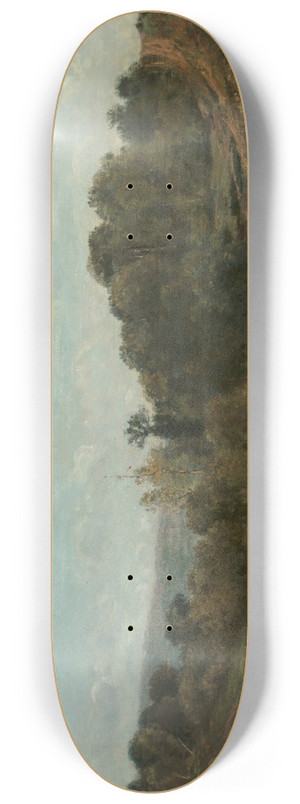 Charles Franois Daubigny - Cranes watering at the edge of a pond 8.25 inch art skate deck
