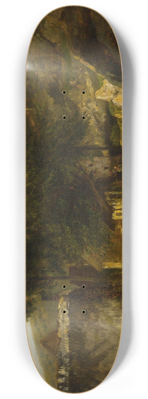 Charles Franois Daubigny - Entrance To The Village 8.25 inch art skate deck