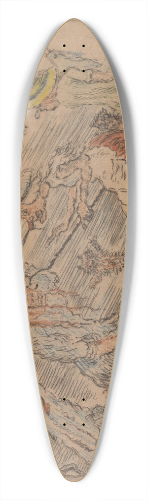 James Ensor - Anger 39.3 inch art pintail longboard deck