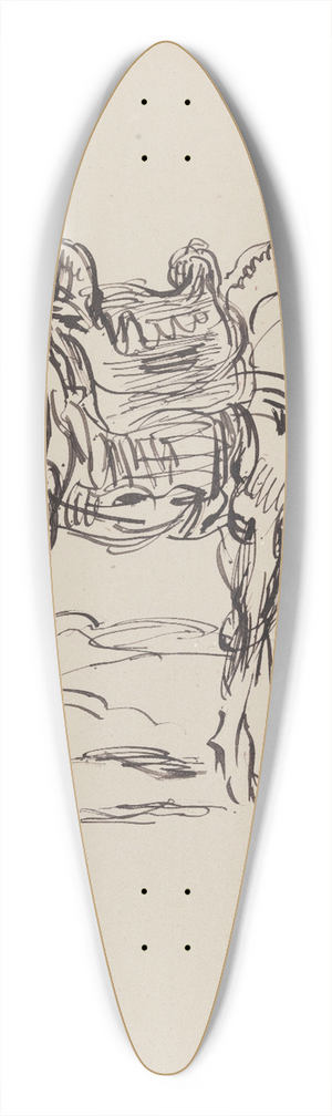 James Ensor - Arabian Horseman and Horse 39.3 inch art pintail longboard deck