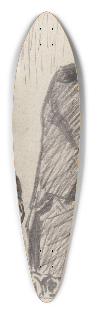 James Ensor - At the Loge 39.3 inch art pintail longboard deck James Ensor - At the Loge 39.3 inch art pintail longboard deck