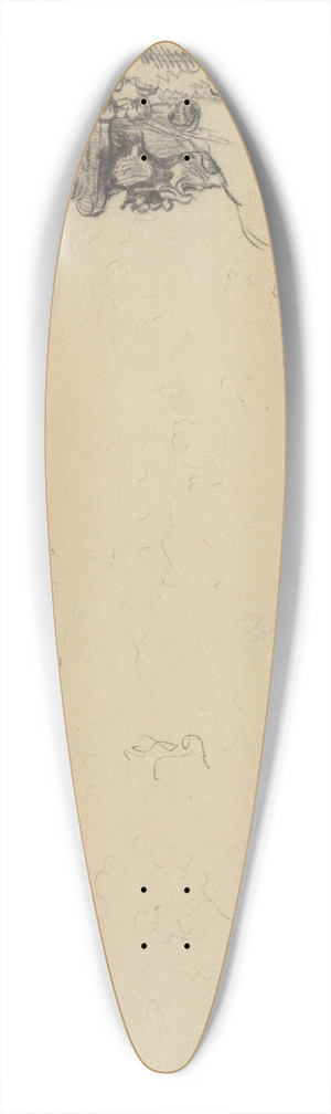 James Ensor - Chinese vaas en figuren 39.3 inch art pintail longboard deck