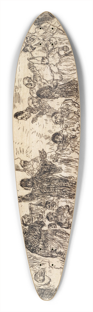 James Ensor - Christ and the Beggars 39.3 inch art pintail longboard deck