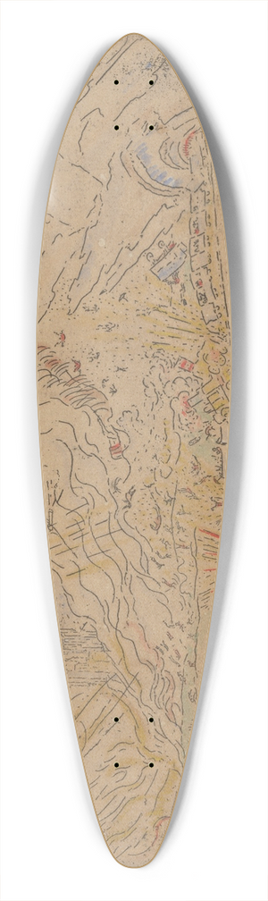 James Ensor - De cataclysmen 39.3 inch art pintail longboard deck