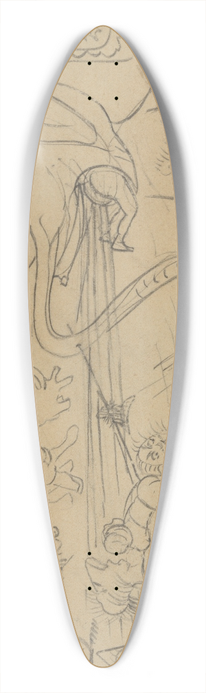 James Ensor - De grap van de olifant 39.3 inch art pintail longboard deck