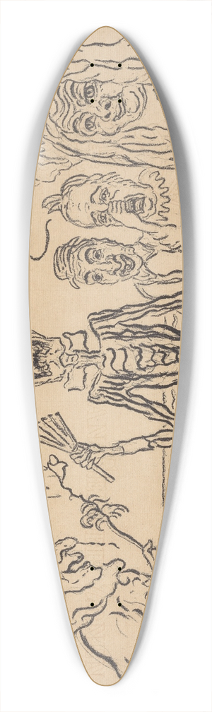 James Ensor - De kokette dood (maskers) 39.3 inch art pintail longboard deck