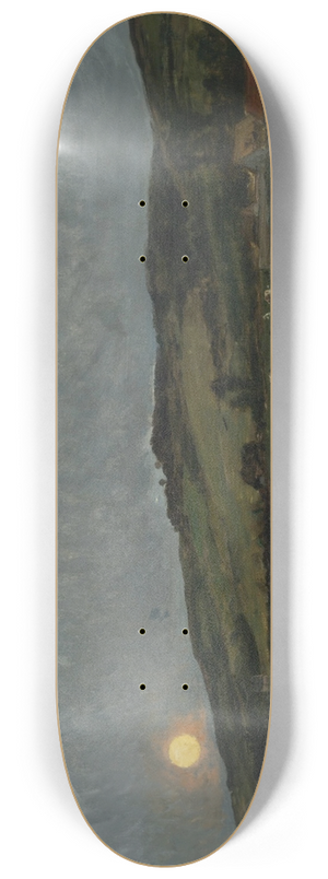 Charles Franois Daubigny - Landscape with Cows 8.25 inch art skate deck