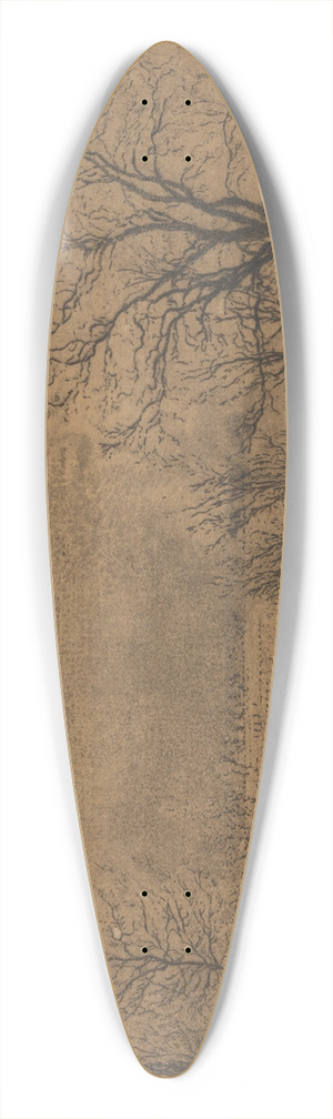 James Ensor - De schaatsenrijders (De schaatsers) 39.3 inch art pintail longboard deck