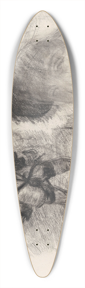 James Ensor - Don Quixote and Four Faces 39.3 inch art pintail longboard deck