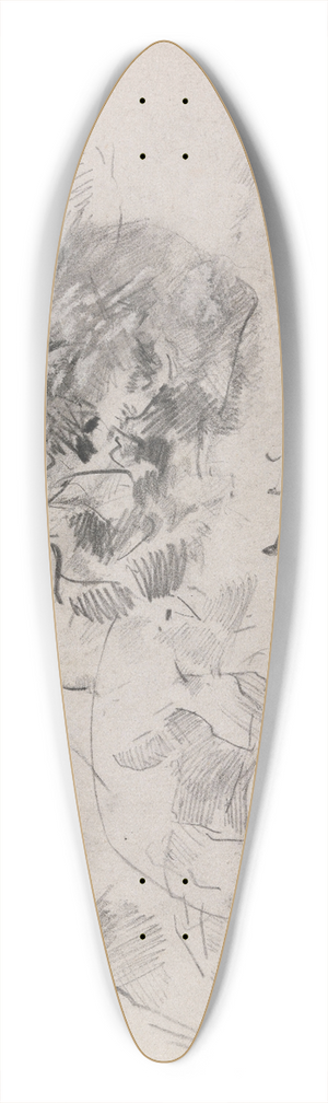 James Ensor - Ensors Mother and Silhouettes 39.3 inch art pintail longboard deck James Ensor - Ensors Mother and Silhouettes 39.3 inch art pintail longboard deck