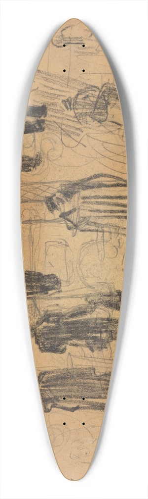 James Ensor - Figuren 39.3 inch art pintail longboard deck
