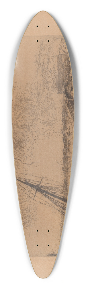 James Ensor - Gestrande schuiten 39.3 inch art pintail longboard deck