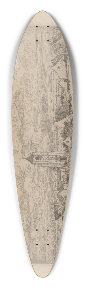 James Ensor - Groot gezicht op Mariakerke 39.3 inch art pintail longboard deck