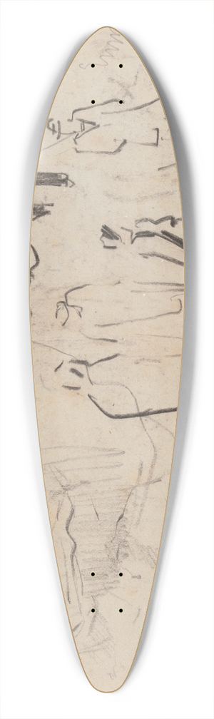 James Ensor - Hands, Silhouettes 39.3 inch art pintail longboard deck