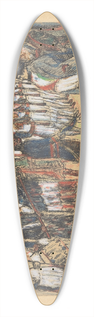James Ensor - Het afscheid van Napoleon 39.3 inch art pintail longboard deck
