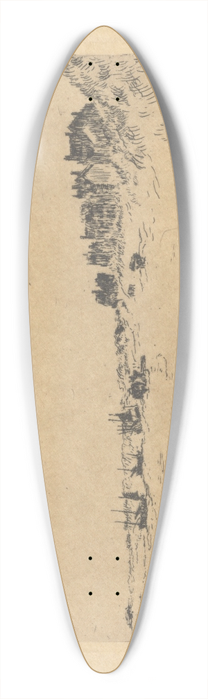 James Ensor - Het strand van De Panne 39.3 inch art pintail longboard deck