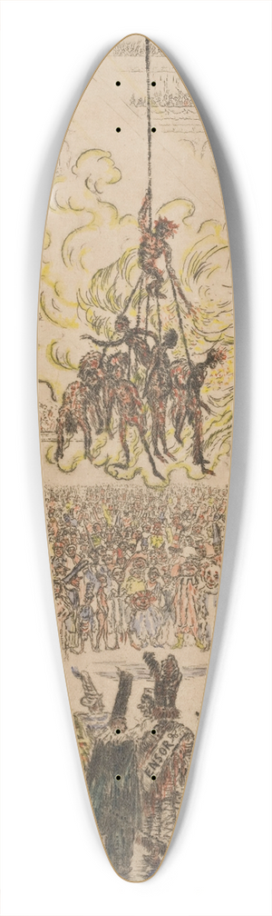James Ensor - Hop-Frogs Revenge 39.3 inch art pintail longboard deck