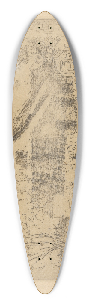 James Ensor - Huisjes in Mariakerke 39.3 inch art pintail longboard deck