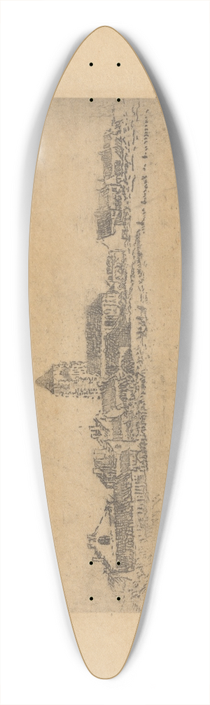 James Ensor - Klein gezicht op Mariakerke 39.3 inch art pintail longboard deck