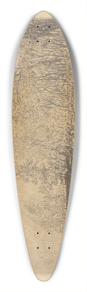 James Ensor - Landelijke brug 39.3 inch art pintail longboard deck