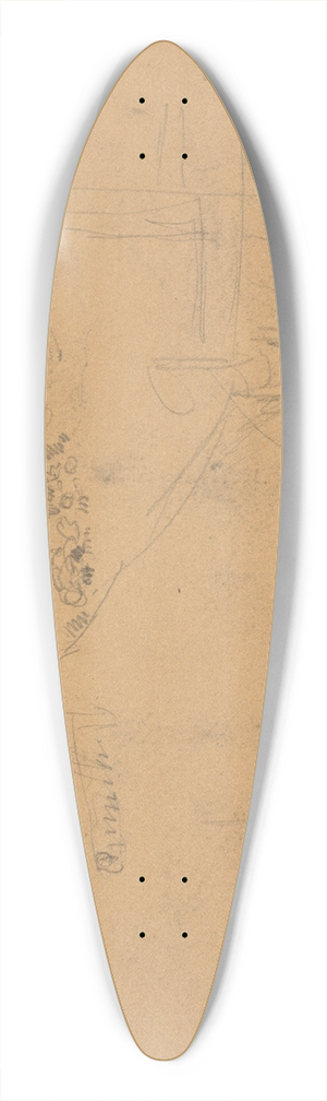 James Ensor - Landschapsfragment met waterrad en twee figuren 39.3 inch art pintail longboard deck