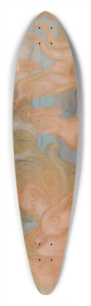 James Ensor - Les Baigneuses (Lignes Courbes Et Ondules) 39.3 inch art pintail longboard deck