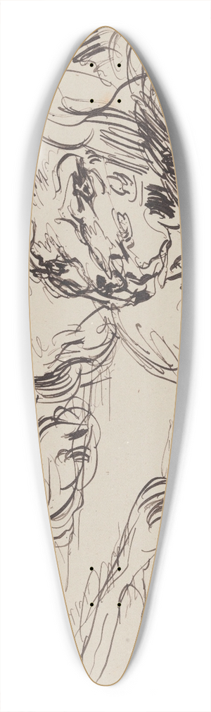 James Ensor - Lion Resting 39.3 inch art pintail longboard deck