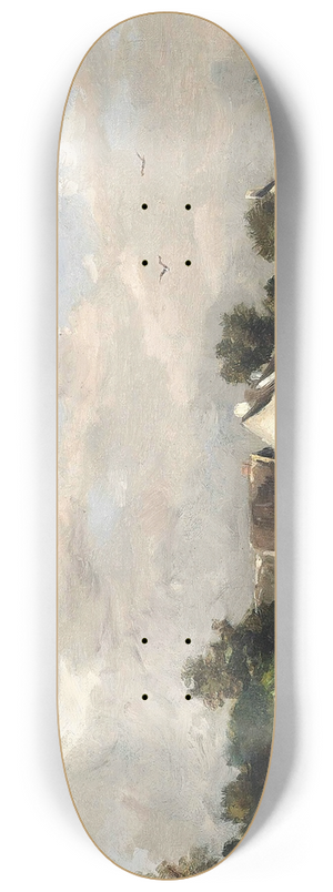 Charles Franois Daubigny - Paysanne Prs Dun Village 8.25 inch art skate deck Charles Franois Daubigny - Paysanne Prs Dun Village 8.25 inch art skate deck