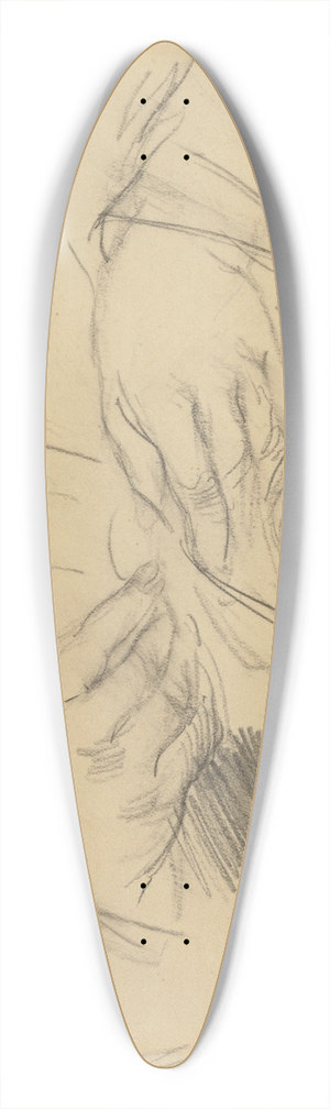 James Ensor - Naaiwerk (De handen) 39.3 inch art pintail longboard deck