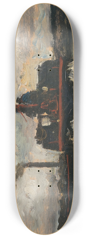 Charles Franois Daubigny - River Boat 8.25 inch art skate deck