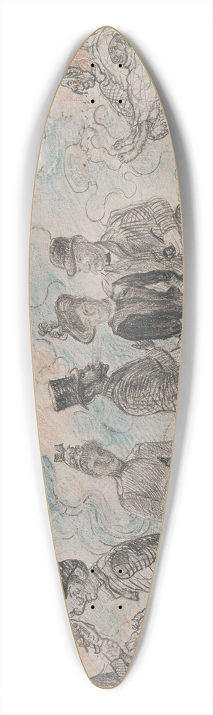 James Ensor - Plague Here, Plague There, Plague Everywhere 39.3 inch art pintail longboard deck