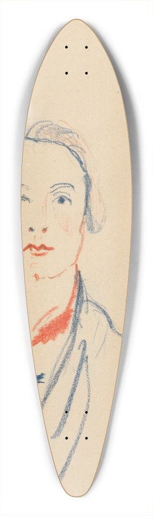 James Ensor - Portrait de jeune femme 39.3 inch art pintail longboard deck