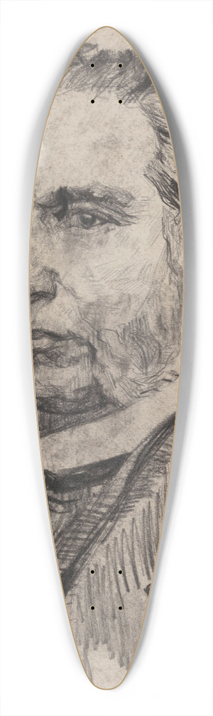 James Ensor - Portrait of a Man 39.3 inch art pintail longboard deck James Ensor - Portrait of a Man 39.3 inch art pintail longboard deck