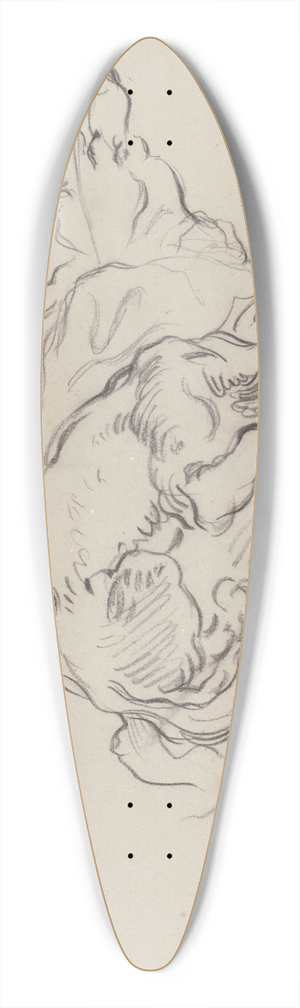 James Ensor - Study of the Lion Hunt 39.3 inch art pintail longboard deck
