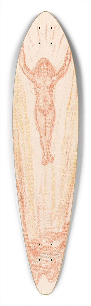 James Ensor - The Ascension 39.3 inch art pintail longboard deck James Ensor - The Ascension 39.3 inch art pintail longboard deck