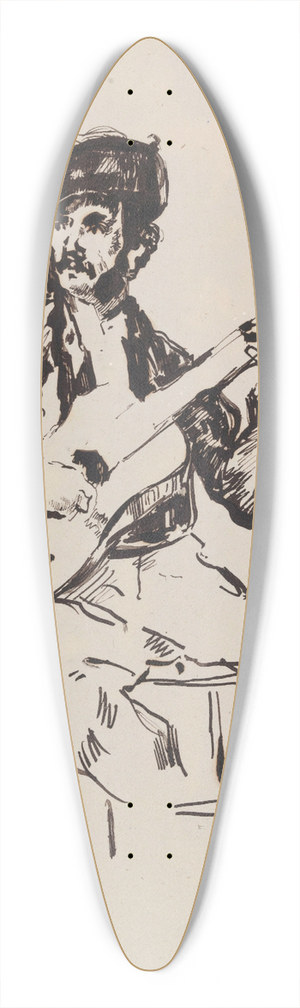 James Ensor - The Guitarist 39.3 inch art pintail longboard deck James Ensor - The Guitarist 39.3 inch art pintail longboard deck