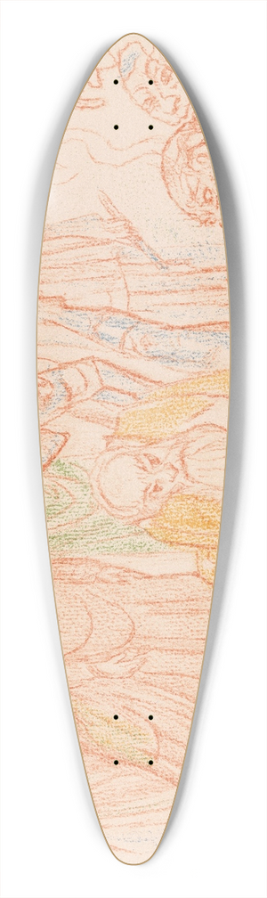 James Ensor - The Kiss of Judas 39.3 inch art pintail longboard deck