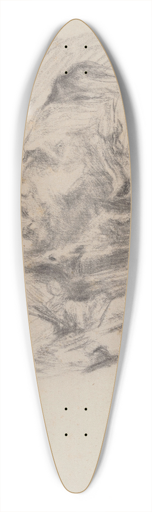 James Ensor - The Painter Eugne Delacroix 39.3 inch art pintail longboard deck