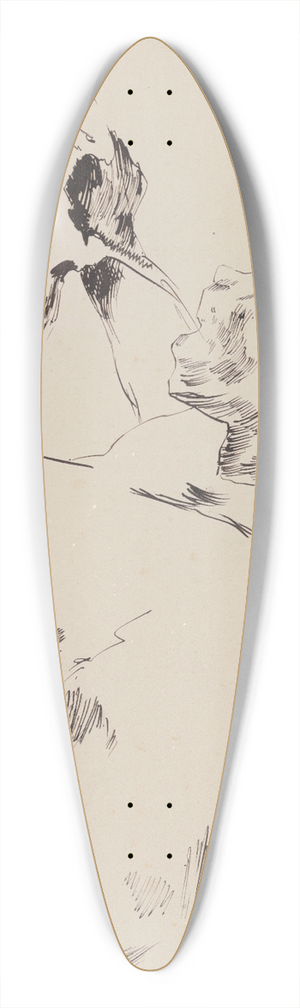 James Ensor - The Water Drinker 39.3 inch art pintail longboard deck