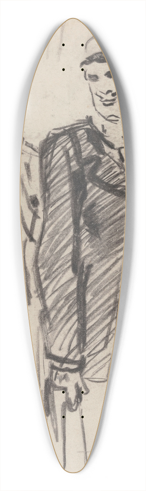 James Ensor - Two Gentlemen 39.3 inch art pintail longboard deck James Ensor - Two Gentlemen 39.3 inch art pintail longboard deck