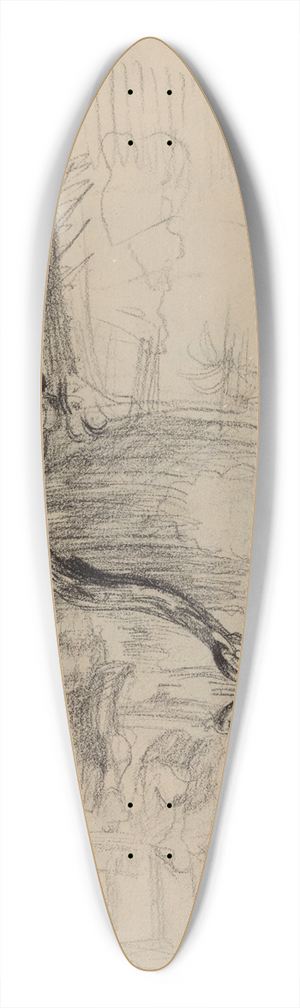 James Ensor - Vase 39.3 inch art pintail longboard deck James Ensor - Vase 39.3 inch art pintail longboard deck