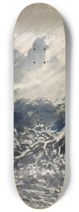 Charles Franois Daubigny - The Oak Tree and the Reed 8.25 inch art skate deck