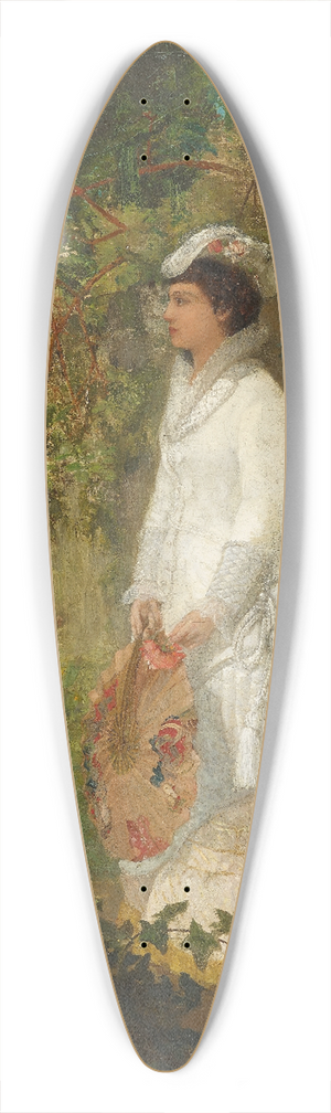 James Farrington Gookins - Portrait of the Artists Wife 39.3 inch art pintail longboard deck