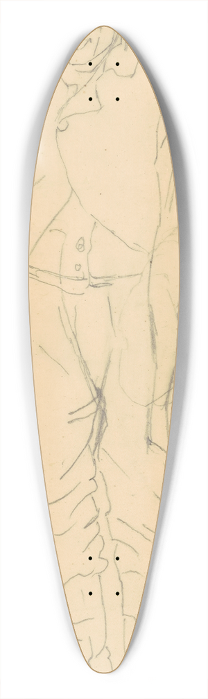 James Goodwyn Clonney - African-American Figure 39.3 inch art pintail longboard deck