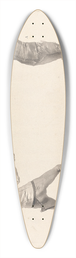 James Gwin - De la Garde Espagnole, Figure A Attaque par la Garde Franoise 39.3 inch art pintail longboard deck