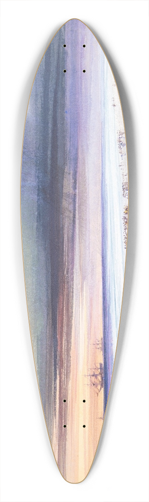James Hamilton - Beach Scene 39.3 inch art pintail longboard deck