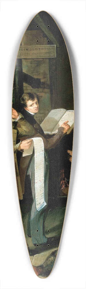 James Henry Beard - The Long Bill 39.3 inch art pintail longboard deck