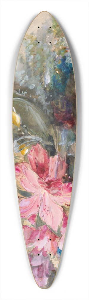 James Holland - Flowers in a Bowl 39.3 inch art pintail longboard deck