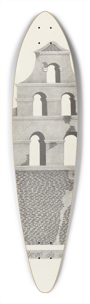 James Jones - Mision San Diego de Alcala 39.3 inch art pintail longboard deck
