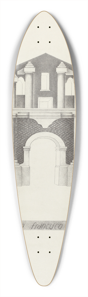 James Jones - Mision San Francisco de Asis 39.3 inch art pintail longboard deck